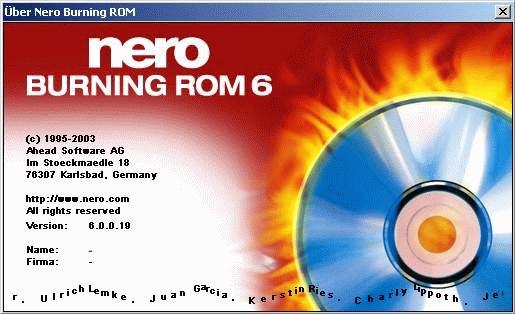 Nero: Burning Rom V3.0, 4.0, 5.0, 6.0 Easter Eggs